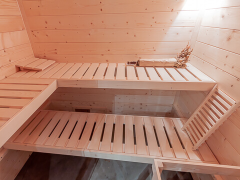 Showmodel massieve sauna