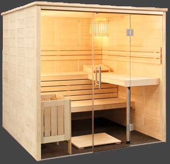 Glas sauna